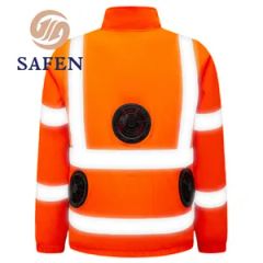 Long-Sleeve Reflective Jacket Air-Conditioner Reflective Vests Workwear Clothes/Uniform Fans Cooling Vest - Image 4