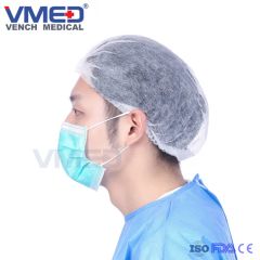 Protective Disposable Nonwoven 3-Ply Face Mask with Earloop Color Blue Origin China Shape 3 Layer Model NO. VFM02 Trademark OEM/VMED - Image 2
