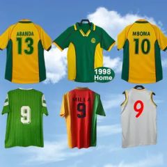 1998 2002 Cameroon Retro Mens Soccer Jersey Wome Mboma Eto O Milla Ekeme Mouyeme Home Away Vintage Football Shirt - Hefei Modern Times International Trade Co., Ltd.