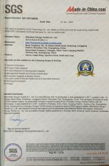 SGS certificate from Shenzhen Hongyi Textile Co., Ltd.