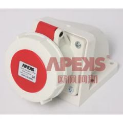 IP 67 Industrial Waterproof Panel Wall Mounted Angle Cee Sockets - Image 1