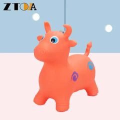 PVC Inflatable Animal Jump Toy Simple Painting Musical Cow Customized Animal - Image 3
