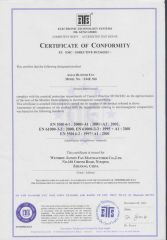 EMC (FJ4E 500) certificate of Wenzhou Jason Fan Manufacturer Co., Ltd. – certificate photo, supplier certificates section