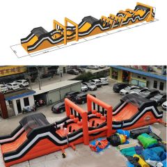 Outdoor Game Team Building Long 3PCS Connected Radical Run Inflatable Obstacle Course - Image 1
