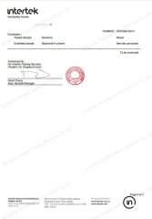 BPA FREE certificate from Qingdao Tongda Home Products Co.,Ltd