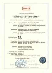 CE Certificate of Welding Machine certificate of SHANGHAI CHD WELDING & CUTTING EQUIPMENT CO., LTD. – certificate photo, supplier certificates section