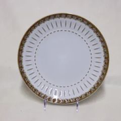 16PCS Stoneware Dinner Set Ceramic Tableware Emboss Line Brown - Image 2