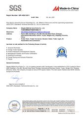 SGS certificate from Ningbo Midtrail Auto Parts Co., Ltd.