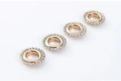 Custom Fashion Hot Colorful Silver Gold 15mm Bag Garment Rhinestone Grommet Eyelet - Image 5