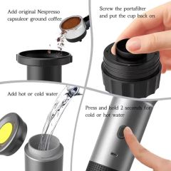 3 in 1 USB Powered Mini Portable Espresso Machine Capsule Coffee Maker - Image 4