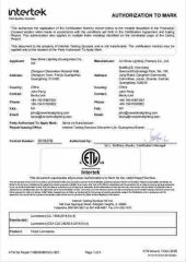 ETL for Fixed Luminaires certificate of New Shine Lighting (Guangzhou) Co., Ltd – certificate photo, supplier certificates section