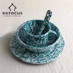 Enamel Manufacturer Custom Enamelware Tableware Dinnerware Set - Image 1