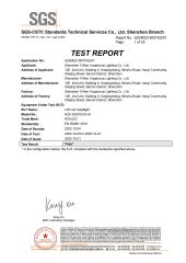 Product Inspection Report certificate from Shenzhen Trillion Auspicious Lighting Co., Ltd.