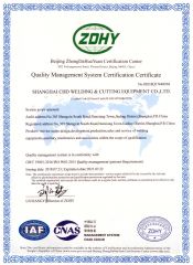 ISO certificate certificate of SHANGHAI CHD WELDING & CUTTING EQUIPMENT CO., LTD. – certificate photo, supplier certificates section
