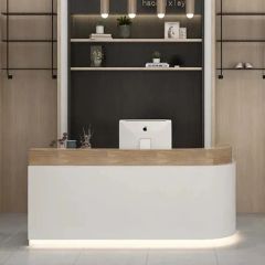 Custom Modern Commercial Barber Shop Front Reception Desk High-End Salon Desk - Image 1
