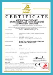 Certificate certificate of QINGDAO JINGTIAN TEXTILE MACHINERY CO., LTD. – certificate photo, supplier certificates section
