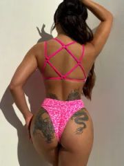 One-Piece Sexy Swimsuit Leopard Print Halter Bikini Origin China Gender Women's Piece One-piece Style Beachwear Model NO. - Hangzhou Sunra Fashion Co., Ltd.
