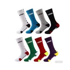 Cheap Wholesale Custom Terry Basketball Custom Logo Sport Socks - Image 4