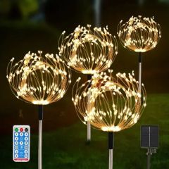 3D DIY Firework Solar LED Light Holiday Party Lawn Security Christmas Lights - Image 2