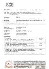 SGS certificate of Foshan Diansi Environmental and Technology Co. , Ltd – certificate photo, supplier certificates section