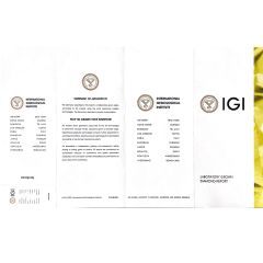 IGI certificate certificate from Wuzhou Messi Gems Co., Ltd.
