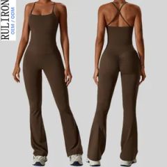 Wholesale Fitness Clothes Gym Wear Women's 2 Pieces Yoga Workout Leggings Sports Bras Top Sportswear Set - Xiamen Ruliron Trading Co., Ltd.