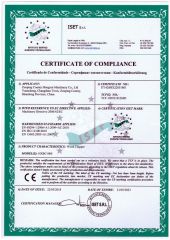 Certificate of Compliance certificate from Shandong Hongxin Machinery Co., Ltd.