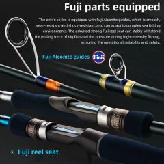 Sea Carbon Bass Rod 3-12m M Action 273G EVA Handle FUJI Guide 160.5Cm 2.0-5.0 PE - Image 5