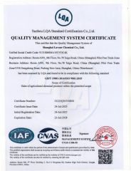 ISO 9001 certificate from Shanghai Lavaur Chemical Co., Ltd.