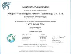 Certificates certificate from Ningbo Wodafeng Hardware Technology Co., Ltd.