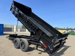 Dump trailers / 2024 Griffin Trailers 7×16 14K Telescopic Dump Trailer w/Ramps & Spare Tire Mount - Image 1
