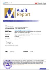 Certificate certificate from Tianjin Kemitol Plastic Products Co., Ltd
