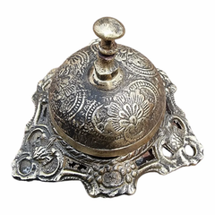 Unique Vintage Brass Table Call Bell Engraved Design, For Worship - Image 4
