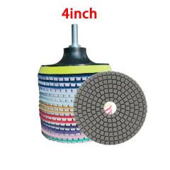 4 Inch 100mm Diamond Grinding Disc Stone Marble Floor Soft Wet Use Flexible Polishing Pad - YIWU MINGDIAO TRADING CO., LTD