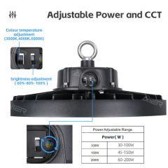 Dimmable 3CCT UFO LED High Bay Light for Warehouses - Image 3