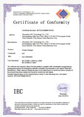 IEC of charger certificate of Shenzhen SJF Technology Co., Ltd. – certificate photo, supplier certificates section