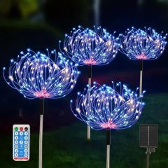 3D DIY Firework Solar LED Light Holiday Party Lawn Security Christmas Lights - Image 1