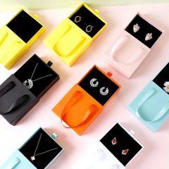 Custom Pink Black White Sliding Drawers Pull out Luxury Packaging Paper Boxes with Satin for Necklace Jewelry Storage - Shantou Eastcross Technology Co., Ltd