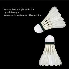 Hot Selling Goose Feather Durable Badminton Shuttlecock OEM Accept Trademark BZ Model NO. BZ01 Speed 75,76,77,78 Type - Image 3