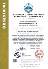ISO 18001 certificate from Farady Electric Co., Ltd.