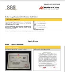 sgs certificate from Hefei Lucky Fishing Gear Co., Ltd.