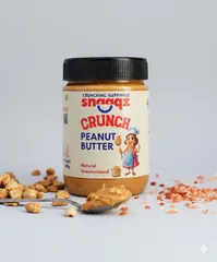 Crunchy Peanut Butter 500gm Packaging Jar Texture Smooth Weight (kg) 0.5 Brand Name Snaaqz Fiber Content High Shelf Life 12 months - Image 1