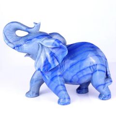 11 Inches Natural Blue Aventurine Gemstone Carved Crystal Elephant Crystal Healing Crafts Home Decor Collectible - Image 4