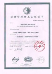 ISO CERTIFICATE certificate of Jinan Linyang Machinery Co., Ltd. – certificate photo, supplier certificates section