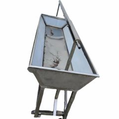 Stainless Steel Wash Basin, Silver, Pedestal Color Silver Finish Glossy Shape Rectangle Pattern/Style Plain Mount Type - Kadari Steels Metals