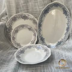 Crown Flower Gary 20PCS Dinner Set Pad Printing Porcelainware Ceramic Tableware Kitchenware - Image 6