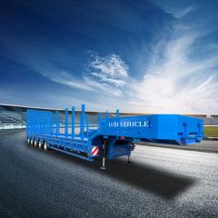 Best Price Hydraulic Ladder 5 Axle 40 60 FT Lowbed Flatbed Semi Dimension Multi-Function Lowboy Lowbed Semi Trailer for Sale - Shandong Luyi Vehicle Co., Ltd