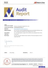 SGS certificate from Wenzhou Lianheng New Energy Tech Co., Ltd.