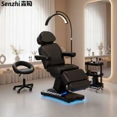 Modern All Black Electric Tattoo Chair Facial Bed Medical Spa Chair Facial Beauty Dental Doctors Examination Chair Lash Bed - Image 1
