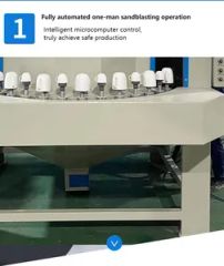 PLC-Controlled Automated Turntable Sandblasting Machine for Alloy Wheels & Metal Castings - Image 3